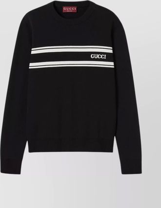 Gucci striped crew neck sweater