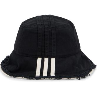 Yohji Yamamoto Hats, unisex, Black, Size: M/L Bucket Hat in Cotton