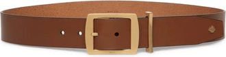 Bally square-buckle leather belt - Brown