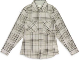 Aimé Leon Dore GRAY PLAID COTTON BUTTON-DOWN SHIRT