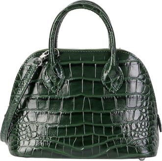 Tiffany & Fred Mini Croc-Embossed Leather Satchel