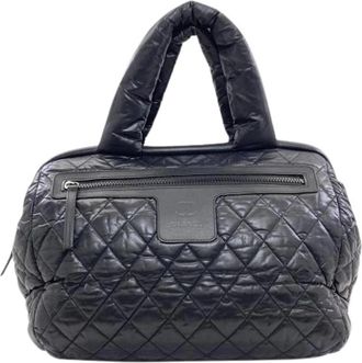 Chanel Pre-owned Boston tas - Dames - Vintage Handtas - Zwart - ONE Size - Nylon - Vintage