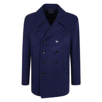 Tom Ford Double-Breasted Coats - Coats - Hombre - Azul - 3XL