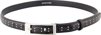 Anine Bing Elly Studs Riem - Dames - Riemen - Zwart - Xs/S - Leer - Accessoires