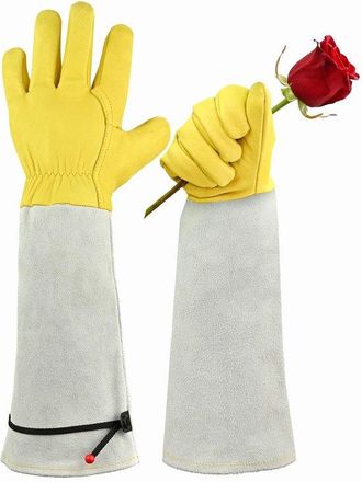 OEM Guantes Rose - Guantes Largos De Jardiner&iacute;a - Guantes Resistentes A Las Espinas - Talla M