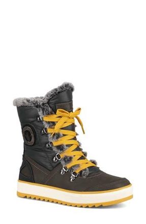Santana Canada Mara Waterproof Faux Fur Boot in Grey Mustard at Nordstrom Rack, Size 10