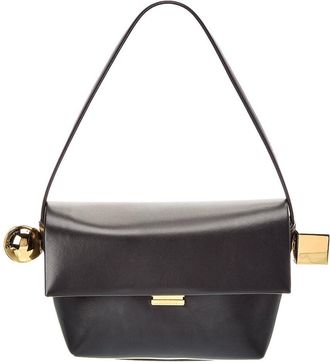 Jacquemus The Rond Carre Leather Shoulder Bag