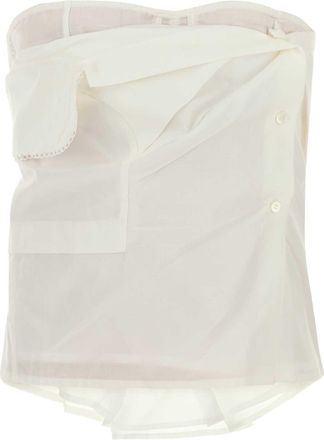 Miu Miu Womens White Poplin Top Cotton - Size EU 40 (Womens)