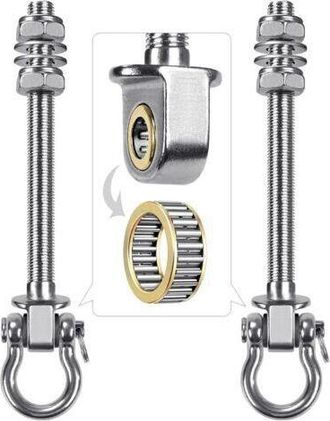OEM Juego De 2 Ganchos De Acero Inoxidable 304 Para Vigas De Madera Y Metal, Perfectos Para Colgar Hamacas, Columpios De Yoga Y Columpios De Porche