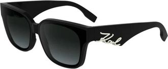 Karl Lagerfeld Kl 6161S 001 Zonnebrillen - Dames - Zonnebrillen - Zwart - 63 MM - Accessoires