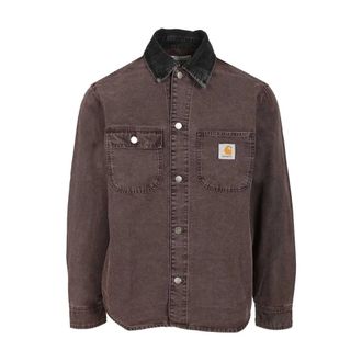 Carhartt Work in Progress Heren, Overhemden, Bruin, Maat: M Katoen