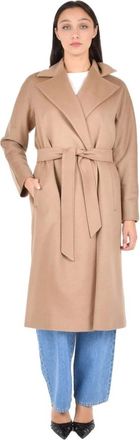Max Mara Dames, Mantels, Beige, Maat: S Leer