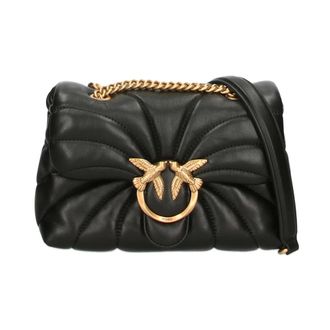 Pinko Cross Body Bags, female, Black, Size: ONE SIZE Mini Love Bag Puff