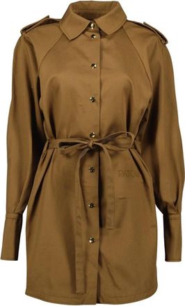 Patou Bruine Overhemdjurk- Herfst-Winter 2025 Collectie - Dames - Shirt Kleedjes - Bruin - S - Kleedjes