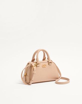 Valentino Garavani Mini Bauletto Vlogo Signature In Vitello Granato Donna ROSE SAND UNI