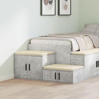 vidaXL Armadio Grigio cemento 127 x 41 x 40 cm Legno multistrato - Vidaxl