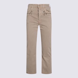Mother Beige Cotton Jeans