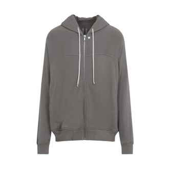 Rick Owens Zip-throughs, male, Gray, Size: L Zip-through Hoodie