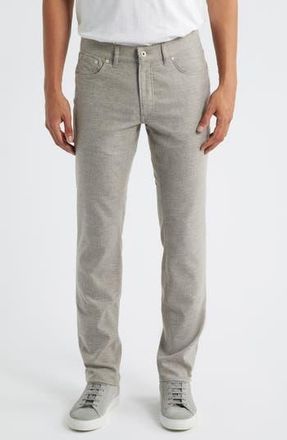 Brax Chuck Modern Fit Ceramica Flannel Five-Pocket Pants in Walnut at Nordstrom Rack, Size 36 X 32
