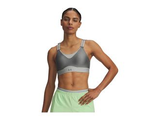 Under Armour Infinity High Impact Sports Bra Womens Bra Clay Green/Titanium/Clay Green : LG D-DD, Polyester