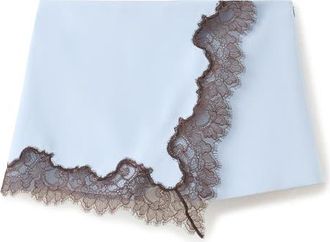 Mango Lace Trim Skort in Sky Blue at Nordstrom, Size 6