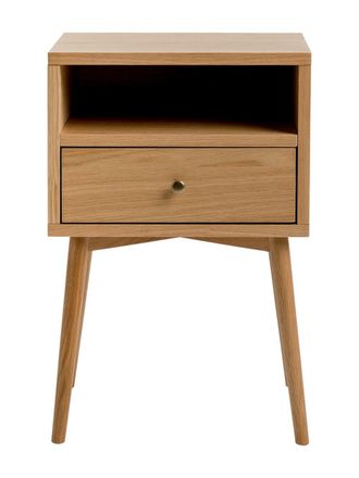 Kenay Home Mesita de noche efecto madera natural 40 x 60 cm