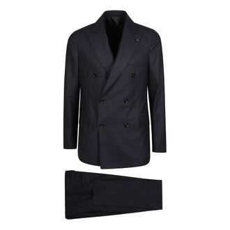 Lardini Kostuums, Heren, Blauw, XL, Iconic Suit