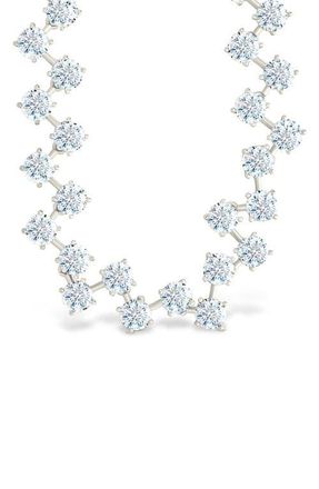 Sterling Forever Carson Cubic Zirconia Choker Necklace in Silver at Nordstrom
