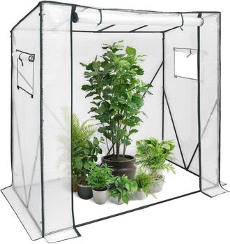 Woltu Woltu Serra Da Giardino Acciaio Pvc Per Piante Da Orto Esterno 200x77x169 Cm