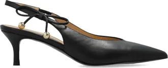 Furla Schoenen, Dames, Zwart, 39 1/2 EU, Leer, Poppy Slingback