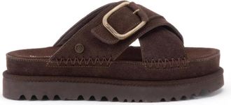 Warmbat Wondai Slider - Dames - Sandalen - Bruin - 39 EU - Su&egrave;de - Schoenen