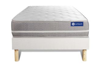 Actisom Actisom - Somier Blanco + Colch&oacute;n Con L&aacute;tex Y Espuma Viscoel&aacute;stica 90 X 190