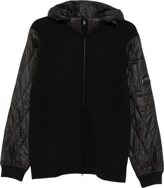 C.P. Company Merino Wolle Gemengde Gevulde Goggle Jas - Heren - Hoodies - Zwart - XL - Wol - Hoodies & sweatvesten