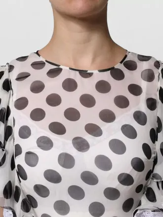 Dolce & Gabbana silk polka-dot knee-length dress