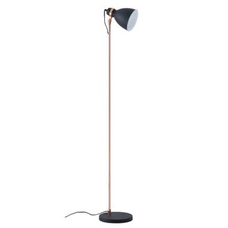 Koketto Home L&aacute;mpara de pie de estilo industrial met&aacute;lica negra