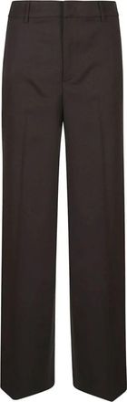 Pantaloni Torino Wijde broeken - Dames - Wijde Broeken - Bruin - L - Leer - Broeken