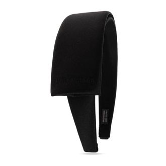 Balenciaga Accessoires, Dames, Zwart, ONE Size, Katoen, Toque Dun Hoofddeksel