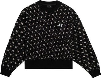 Li-Ning (WMNS) Li-Ning All-Over Print Sweatshirt Black AWDS632-5