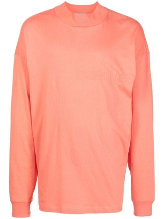 Fear of God T-shirt met logo-reli&euml;f - Oranje