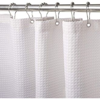 OEM Cortina De Ducha Tipo Gofre Con Anillas Met&aacute;licas, Cortina De Ducha Antimoho Para Ba&ntilde;era, Cortina De Ba&ntilde;o De Tela Resistente Para Ba&ntilde;era Y Cabina De D