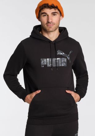 Puma Kapuzensweatshirt PUMA ESS+ CAMO HOODIE FL, Herren, Gr. L, schwarz (puma schwarz), Fleece, Obermaterial: 66% Baumwolle, 34% Polyester, bedruckt, regul