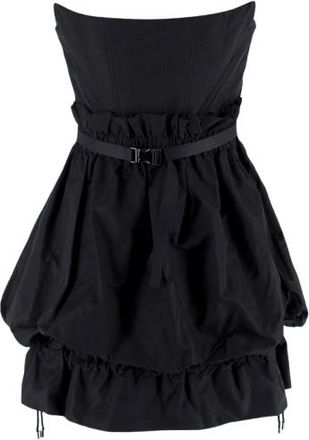 Dior Black Corset Bubble Hem Silk Mini Dress Size XS