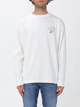Dr&ocirc;le de Monsieur Dr&ocirc;le de Monsieur Long-Sleeved Cotton T-shirt with Logo and Slogan Print