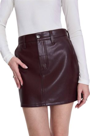Pistola Denim Abi Mini Skirt In Cabernet