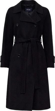 Max Mara Geknopt Jasje - Dames - Jas met riem - Zwart - S - Jassen