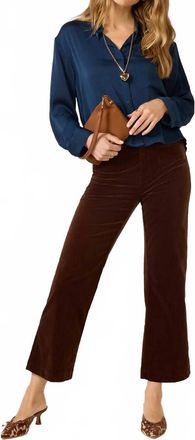 Paige Leenah Ankle Mini Patch Pockets Pants In Chicory Coffee