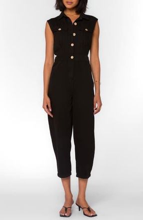 Velvet Heart Maggie Cotton Blend Crop Jumpsuit in Black at Nordstrom Rack, Size X-Small