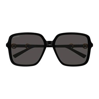 Gucci Butterfly Zonnebril - Dames - Accessoires - Zwart - Maat: 59 MM Nylon