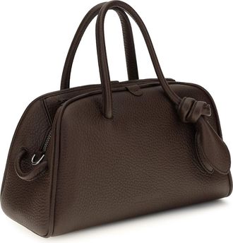 Jacquemus Womens Top-Handle Bag Dark Brown Calf Leather Bos Taurus Handbags Hand