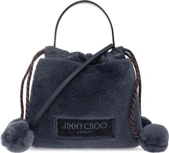 Jimmy Choo London Drawstring Pouch - Dames - Schoudertassen - Blauw - ONE Size - Leer - Tassen